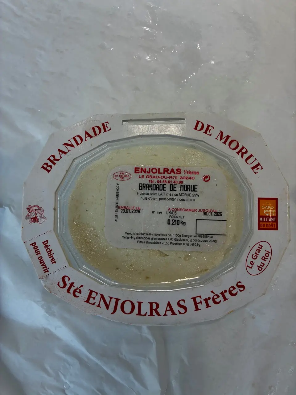 Brandade de morue à tartiner